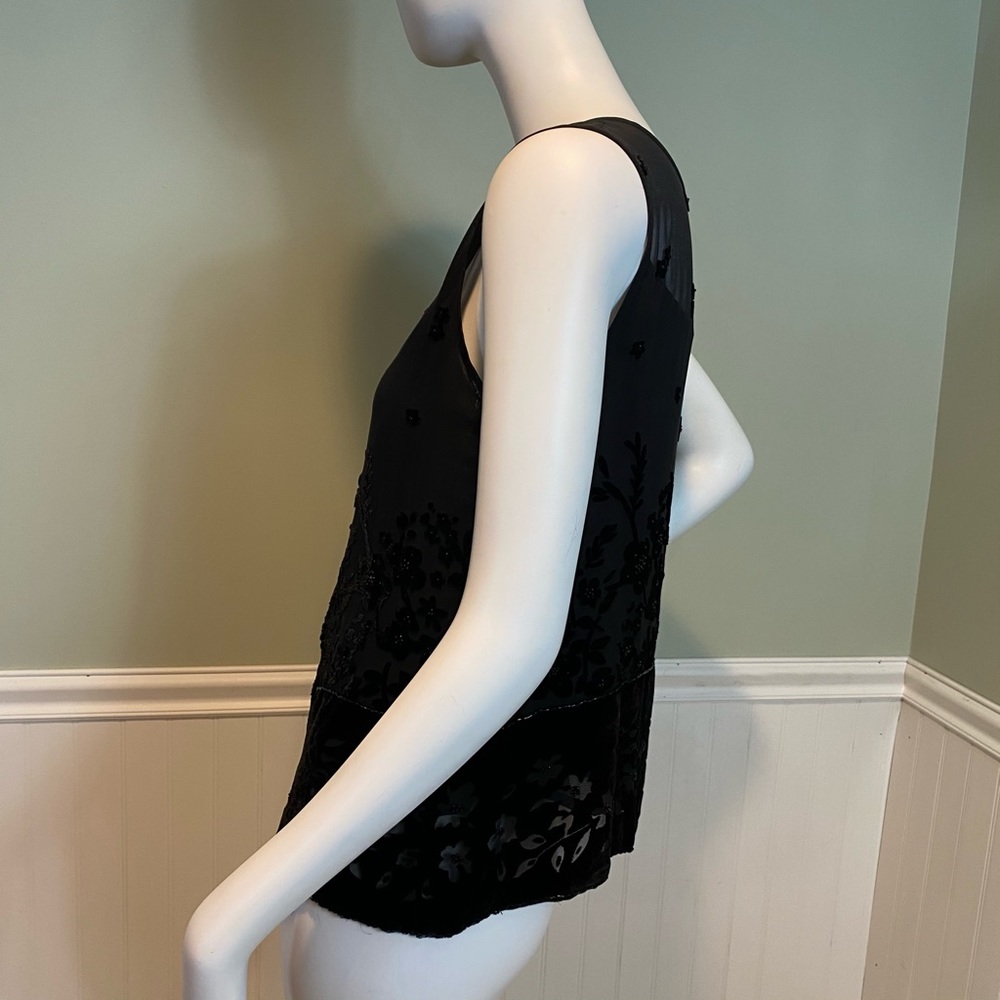 Silk Club Collection Sleeveless Button Up Silk/Rayon Sleeveless Top - Picture 5 of 13